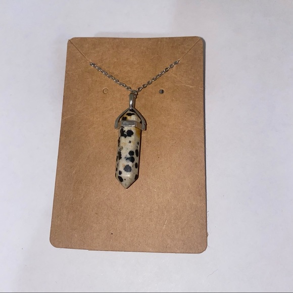 Dalmatian Jasper Real Stone Necklace - Picture 2 of 4